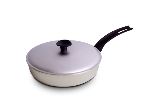 [D42241] Frying pan with corrugated bottom and aluminum lid, d. 240 mm