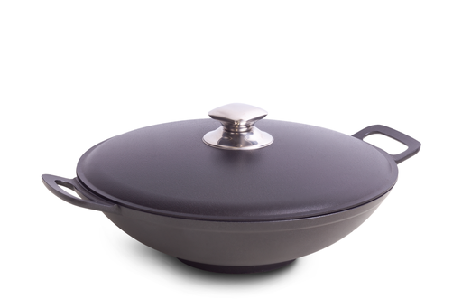 [А52301] WOK pan with aluminum lid, d.300mm